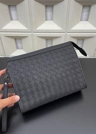 Чоловіча шкіряна сумка клатч bottega veneta