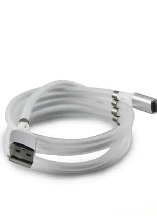 Магнитный кабель micro usb maglink для смартфонов / микро usb 1 метр / белый