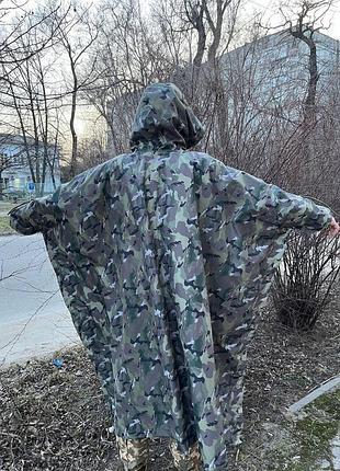 Дождевик влагозащитная накидка тент, палатка мультикам размер l-до 190 см