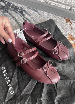 Балетки туфлі для дівчинки reserved zara 9