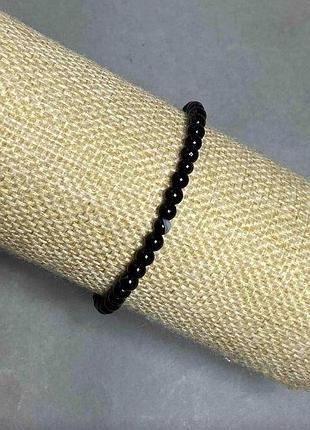 Браслет агат гладкий шарик d-4,5мм+- l- 18см+- стрейч