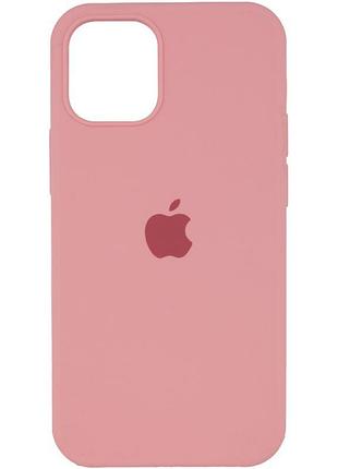 Чехол silicone case full protective (aa) для apple iphone 12 pro / 12 (6.1") розовый / pink