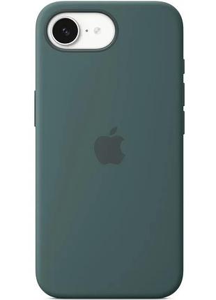 Чехол silicone case (aaa) with magsafe для apple iphone 16e / 17e (6.1 дюйма) lake green