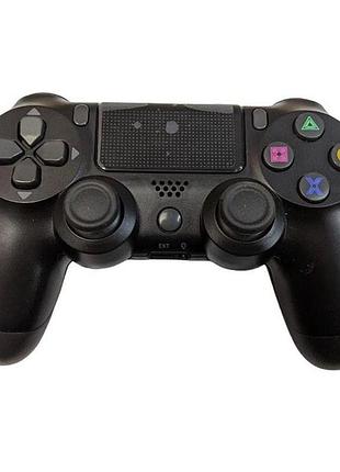 Джойстик doubleshock для ps 4, бездротовий ігровий геймпад ps4/pc акумуляторний джойстик. колір чорний tm-25