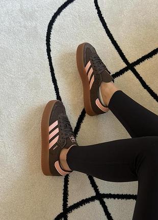Adidas samba xlg platform brown pink