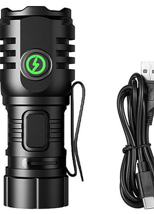 Портативный led фонарь на батарее, фонарь уличный ручной светодиодный фонарик аккумуляторный eo-48