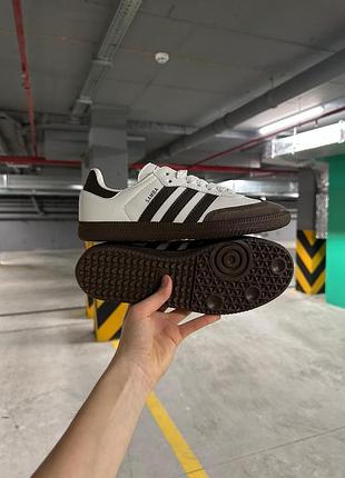 Adidas samba white brown