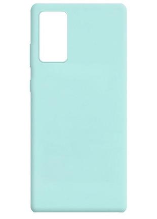 Силиконовый чехол candy для samsung galaxy note 20 бирюзовый