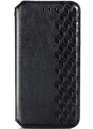 Кожаный чехол-книжка getman cubic (pu) для samsung galaxy a12 / m12 черный