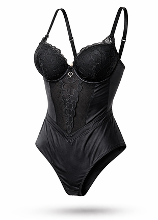 🖤 элегантное черное боди с кружевом чашка 32dd🖤