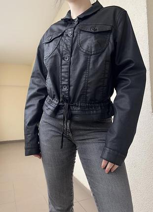 Куртка vintage denim  (під шкіру)