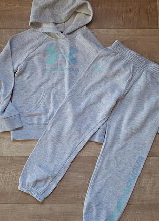 Спортивный костюм under armour серый 5-6 лет хлопок