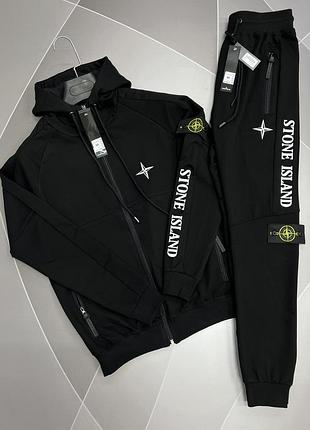 Костюм спортивный тонкий трикотаж stone island в норма,батал,супербатал