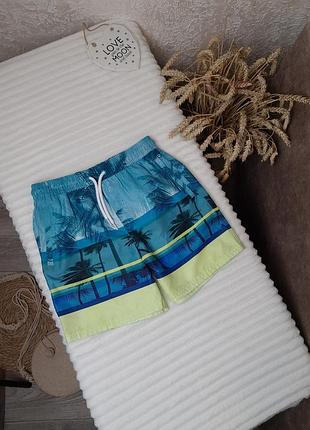 Яркие пляжные шорты с сеткой от ms 9-10 лет (134-140)