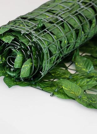 Декоративное модульное покрытие из искусственных листьев, 100*300 см elisey