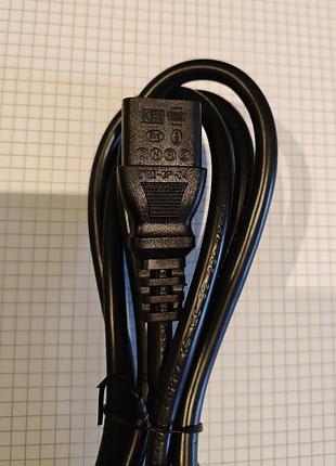 Мережевий кабель живлення 220v iec c13 для пк/монітора/принтера
