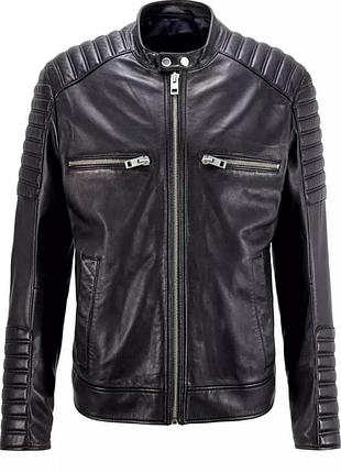 Кожаная куртка hugo boss size m/l/50 original 100% leather
