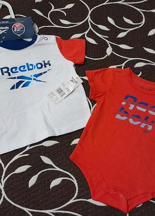 Комплект (футболка та бодик) на дитину 3-6 місяців, фірми reebok