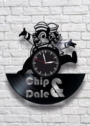 "chip & dale" - настінні годинники з вінілових платівок. унікальний подарунок! у наявності!