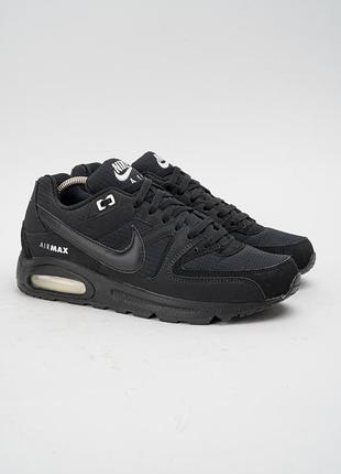 Кроссовки мужские кожаные nike air max command черные размер 43