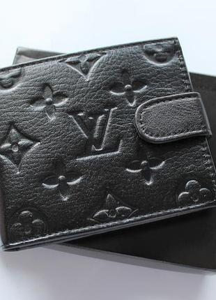 Мужской кожаный кошелек lv в коробке
