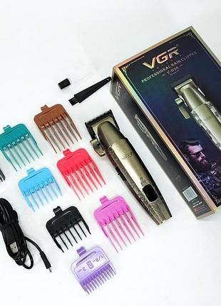 Машинка для стрижки акуммуляторная vgr, машинка для стрижки волос с мотором электромашинка волос zg-64