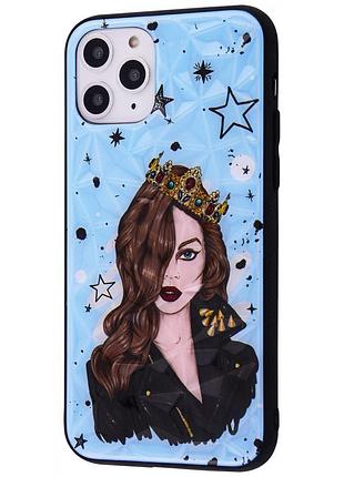 Чехол для apple iphone 11 pro королева. цвет: голубой ab-71