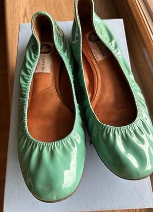 Яркие лаковые балетки lanvin оригинал 38,5р