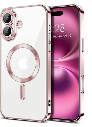 Чехол fiji chrome для apple iphone 17 с magsafe и защитой камер rose gold