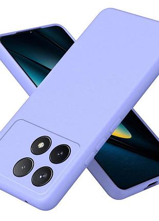 Чохол fiji full soft premium для poco f6 pro протиударний бампер з мікрофіброю violet