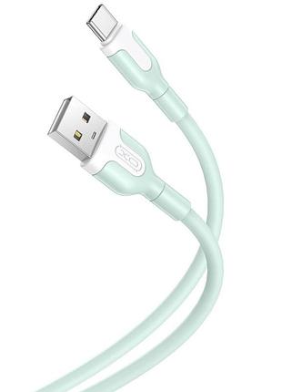 Кабель xo nb212 type-c - usb 1м (2.1а) для зарядки і передачі даних green
