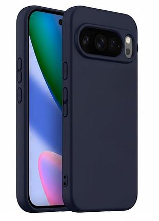 Чехол fiji full soft premium для google pixel 10 противоударный бампер с микрофиброй dark blue