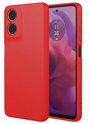 Чехол fiji full soft premium для motorola g04s противоударный бампер с микрофиброй red