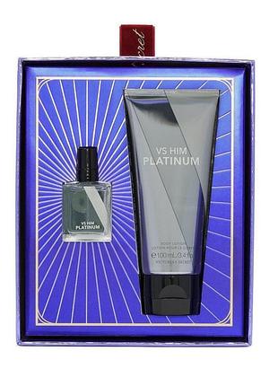 Чоловічий подарунковий набір victoria's secret vs him platinum mini fragrance duo
