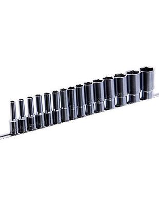 Длинные торцевые головки на планке toptul 1/2" 15ед. 8-32мм gaaq1607u