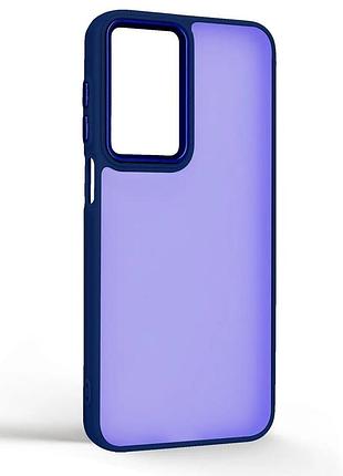 Чехол fiji lens для samsung galaxy a17 (a175 / a176) бампер матовый с защитой блока камер blue