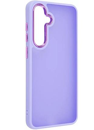 Чехол fiji lens для samsung galaxy s25 (s931) бампер матовый с защитой блока камер violet