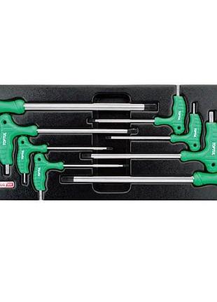 Набор ключей torx с ручкой l-обр. (в ложементе) toptul gaat0804
