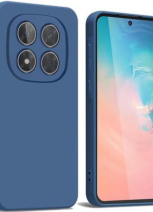 Чехол fiji full soft premium для xiaomi redmi note 15 противоударный бампер с микрофиброй dark blue