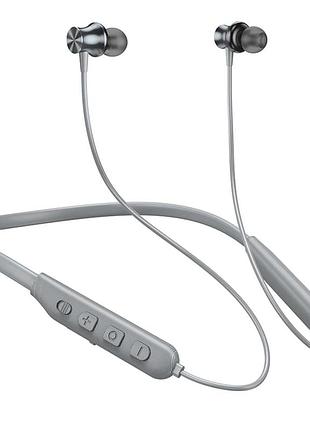 Навушники bluetooth hoco es64 спортивні вакуумні з мікрофоном grey