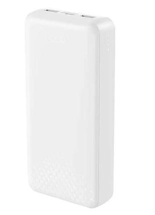 Power bank xo pb313 20000 mah с led-индикатором повербанк 2хusb white