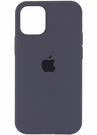 Чохол fiji silicone case для apple iphone 16 pro max бампер накладка soft touch з мікрофіброю carbon grey