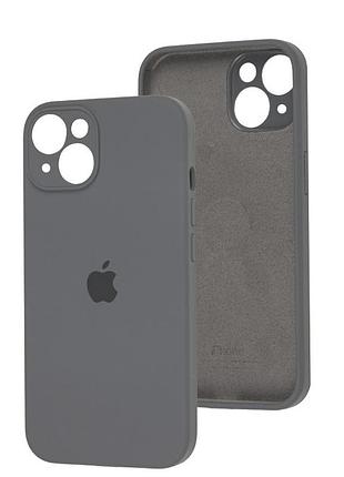 Чехол fiji silicone case full camera для apple iphone 14 plus бампер накладка с защитой камеры carbon grey