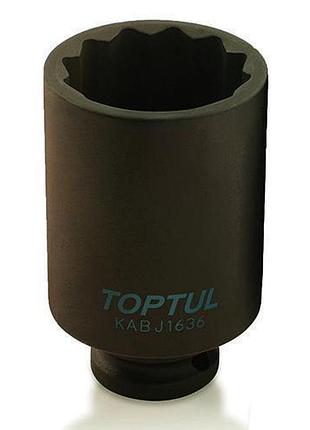Головка 12-гранна ударна довга toptul 1/2" 36 мм kabj1636