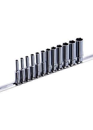Набор головок длинных на планке 1/4" 12ед. 4-13мм toptul gaaq0802u