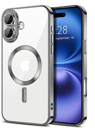 Чехол fiji chrome для apple iphone 16 plus с magsafe и защитой камер grey