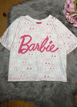 Ідеальна стильна бавовняна футболка oversize barbie на дівчинку 10/11р george
