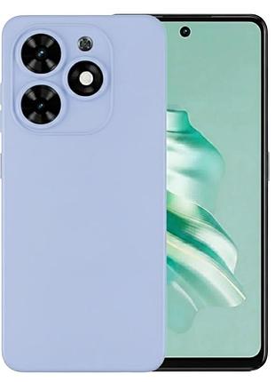Чохол fiji full soft premium для tecno spark go 2024 (bg6) протиударний бампер з мікрофіброю violet