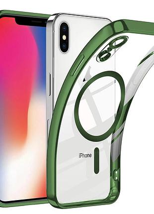 Чехол fiji chrome для apple iphone xs с magsafe и защитой камер green