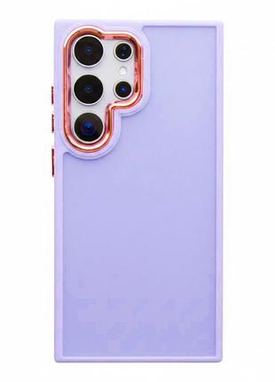 Чохол fiji lens для samsung galaxy s25 ultra (s938) бампер матовий з захистом блока камер violet